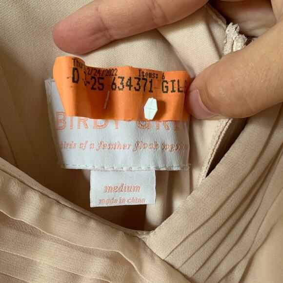 Birdy Grey Spence Convertible Dress Chiffon Pale Blush Medium - Picture 3 of 7